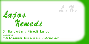 lajos nemedi business card